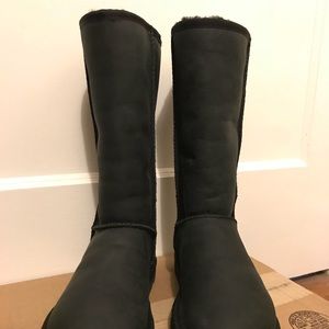UGG Classic Tall Leather Boots-Black